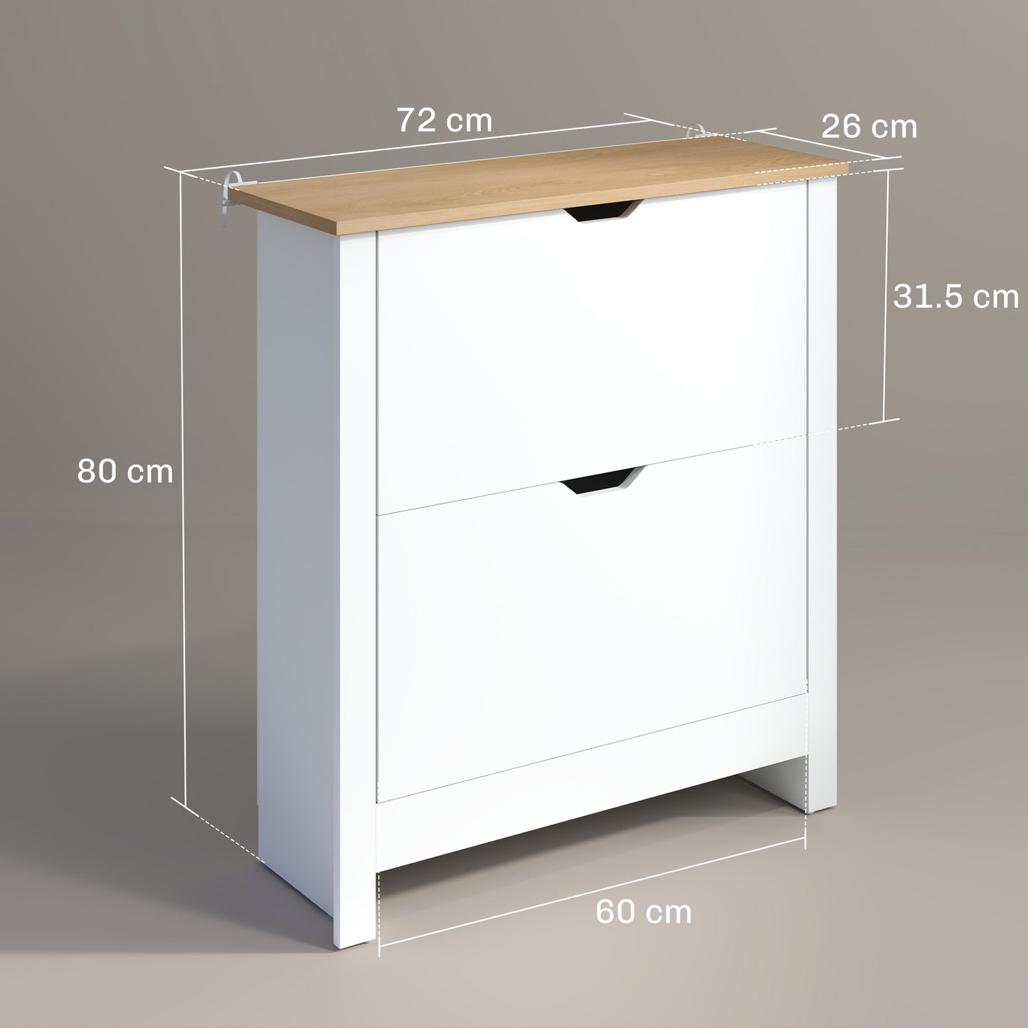  holding up to 6â€“12 pairs. Removing the shelves allows for storing larger or taller shoes. Maximum shoe size: UK 8.</li><li>Particle board structure