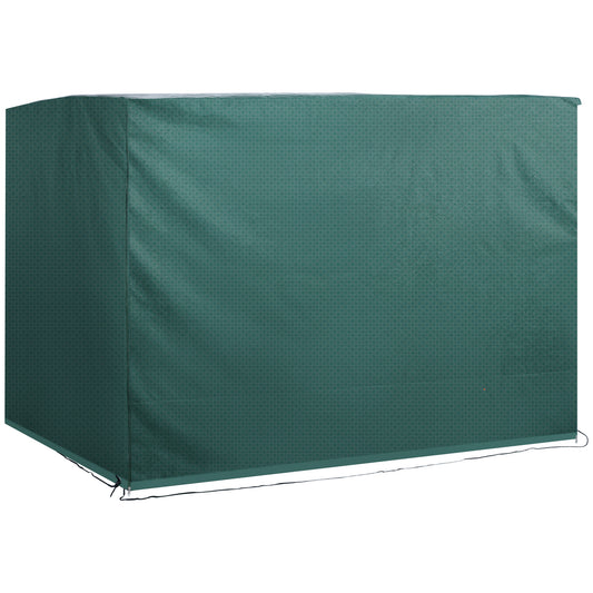 Outsunny Patio 3 Seater Swing Chair Bench Cover Outdoor Garden Furniture Rain Protection Cover Protector Waterproof Anti-UV, 215L x 155W x 150Hcm, Dark Green