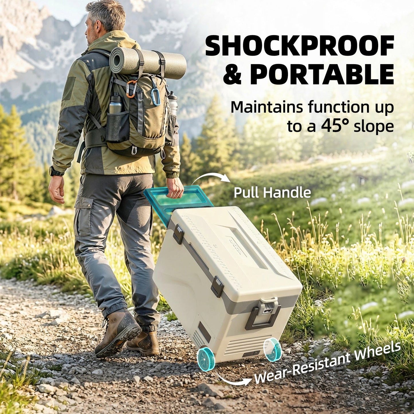Outsunny 42.5L Compressor Car Fridge Freezer, Camping Refrigerator with App Control, 20â„ƒ-20â„ƒ