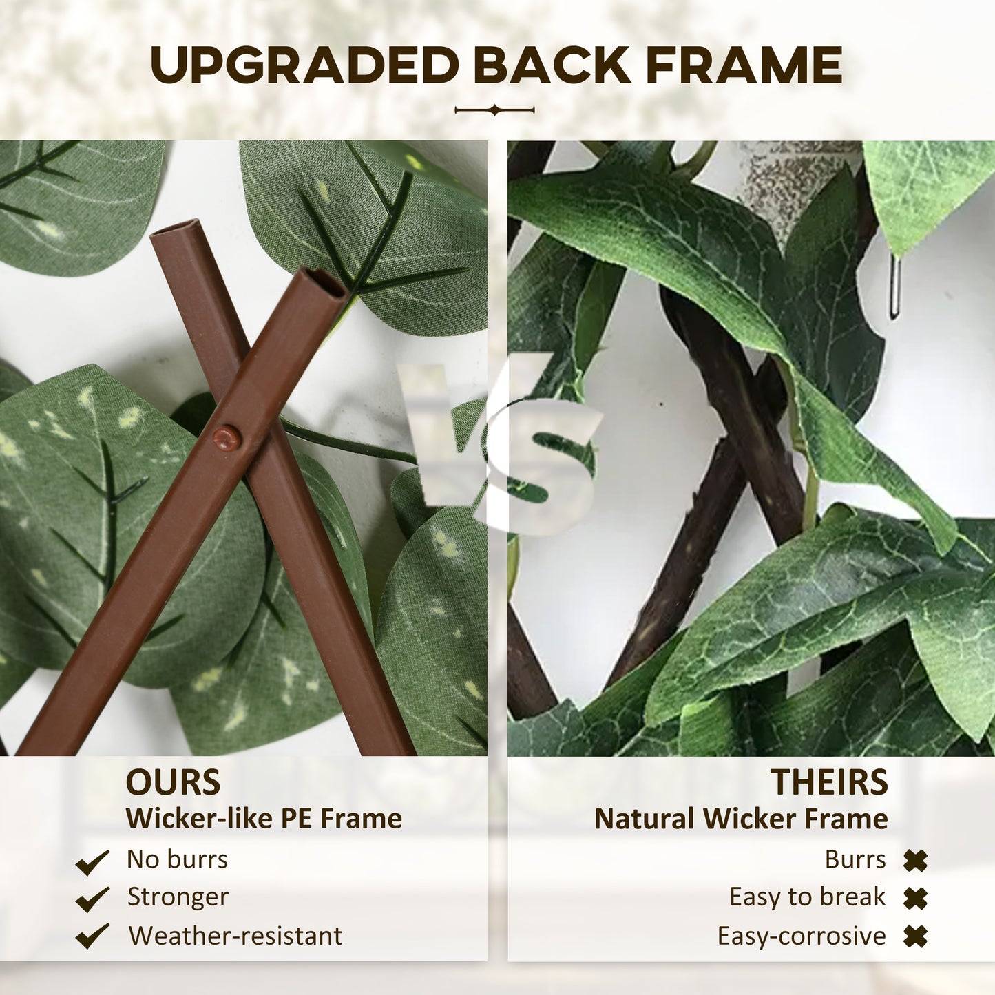 Outsunny Set of 2 Expandable Artificial Trellis Hedges â€“ Realistic Leaf Privacy Screen, 2 x 1 m