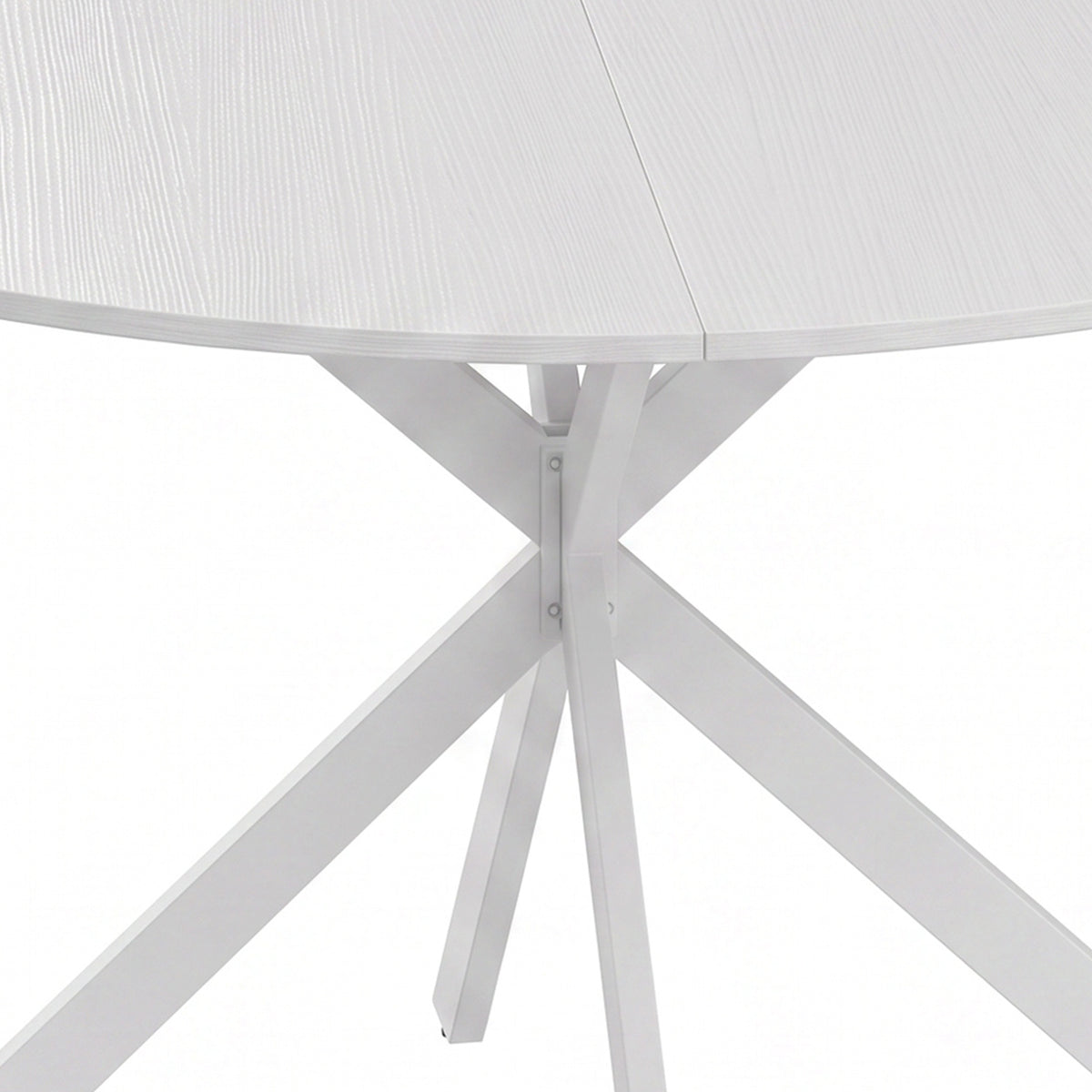 HOMCOM Dining Table for 4, 120 cm Industrial Kitchen Table with Wood Effect Tabletop and Steel Legs, White