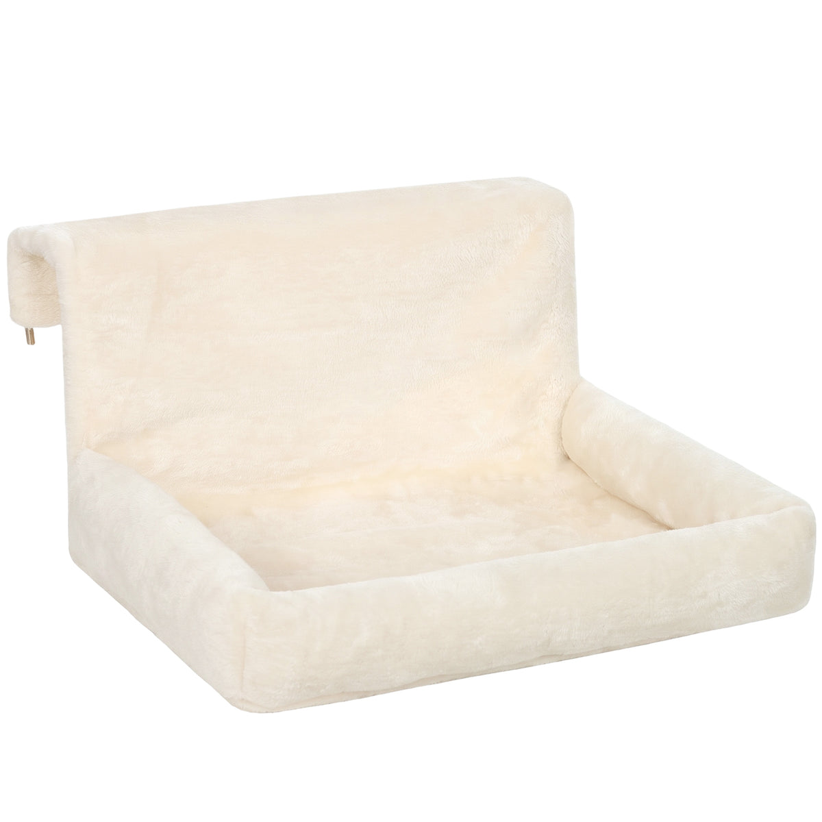 PawHut Cat Radiator Bed, Hanging Warm Hammock w/ Foldable Metal Frame, Removable Washable Cover, Cream Default Title