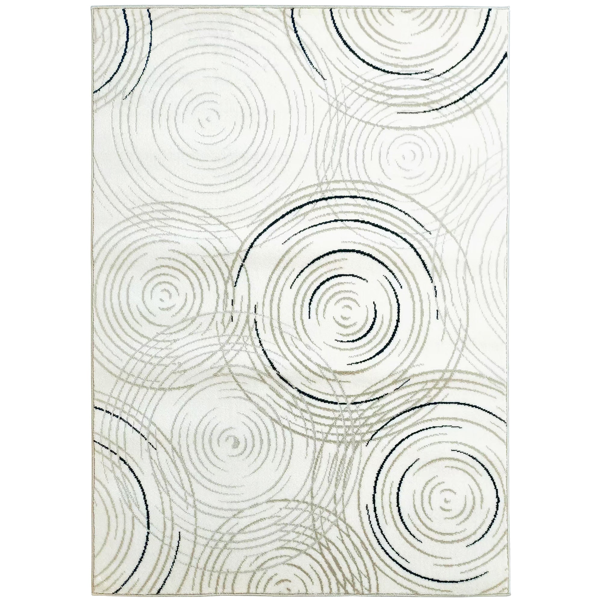 HOMCOM Modern Area Rug, Swirl Pattern Machine Washable Rug, Allergy-Fr ...