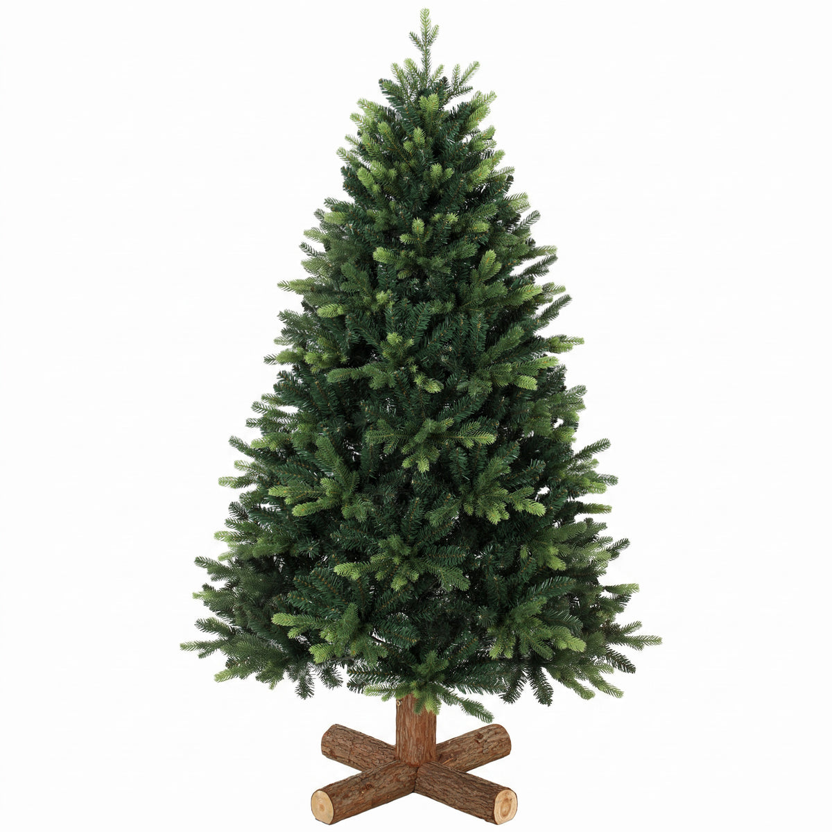 HOMCOM Artificial Christmas Tree, Hinged Xmas Tree with 1620 PE & PVC Branch Tips, 5ft, Green