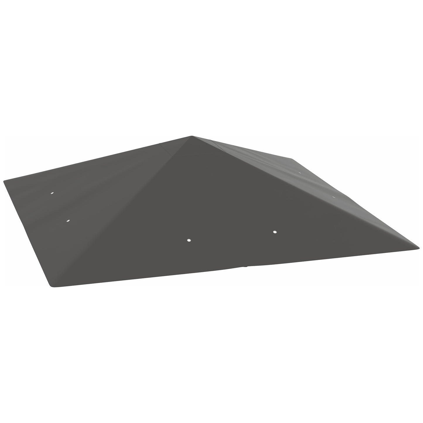 Outsunny 3 x 3(m) Gazebo Canopy Replacement Cover, Garden Gazebo Roof Replacement with Drain Holes, Water Resistant PVC Coating, 370g/ãŽ¡, UPF30+, TOP COVER ONLY, Grey
