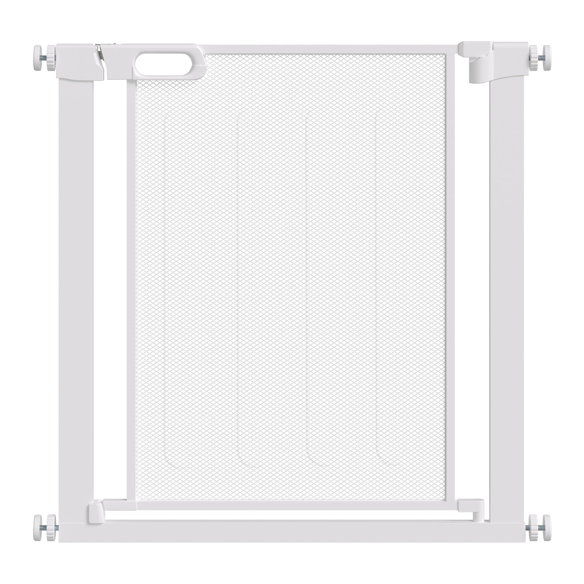 PawHut Pet Safety Gate, for Doorways, Staircases, Hallways, with 75-82cm Adjustable Width - White