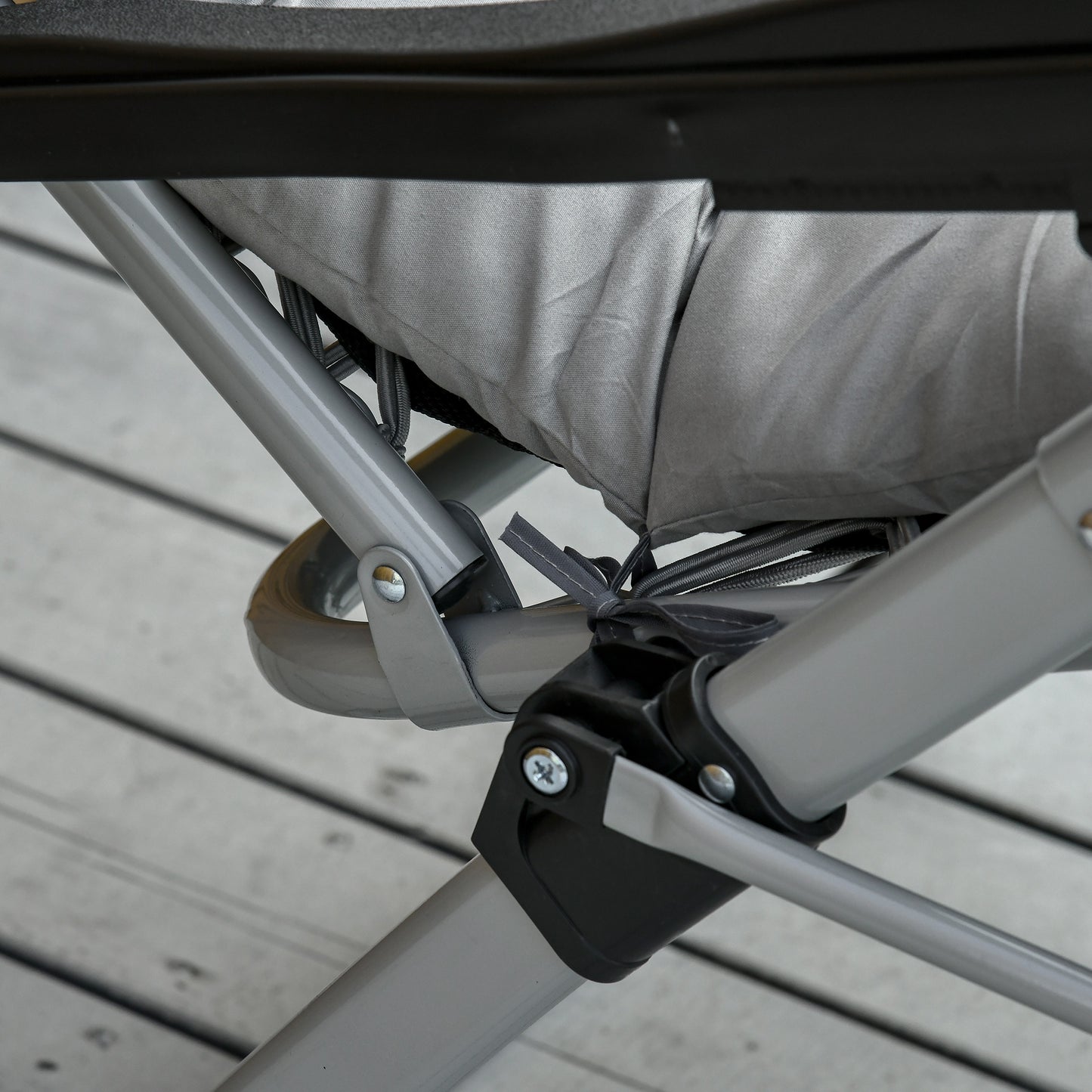 Outsunny 2pc Reclining Zero Gravity Sun Loungers ,Folding Chaise Lounge Chair with Cushions, Light Grey