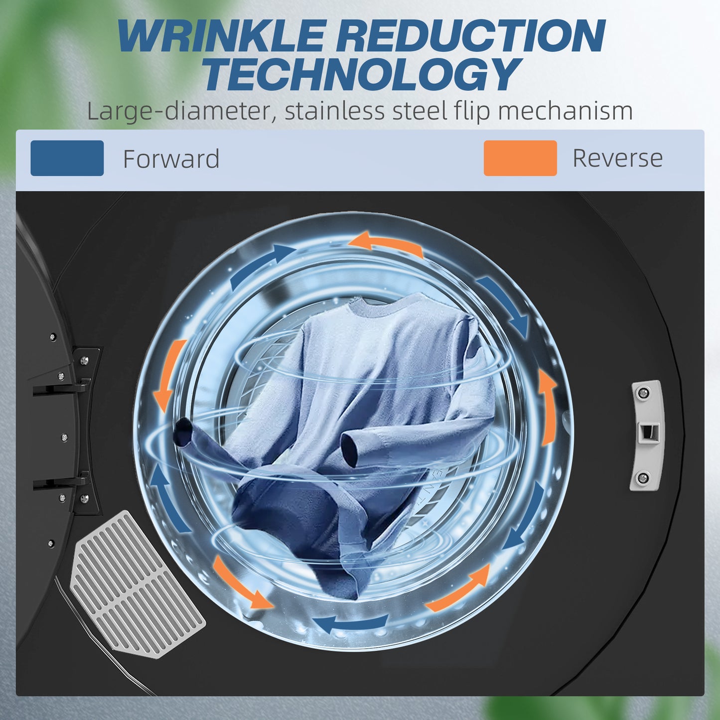 HOMCOM 4kg Compact 40-60  Tumble Dryer - Black