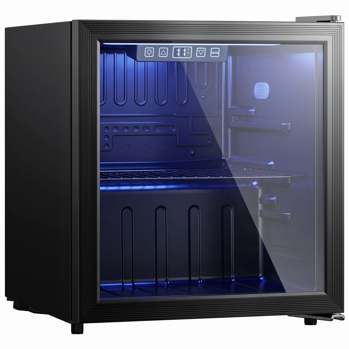 HOMCOM 50L Drinks Fridge, 48 Can Under Counter Freestanding Beer Fridge with LED Light Default Title