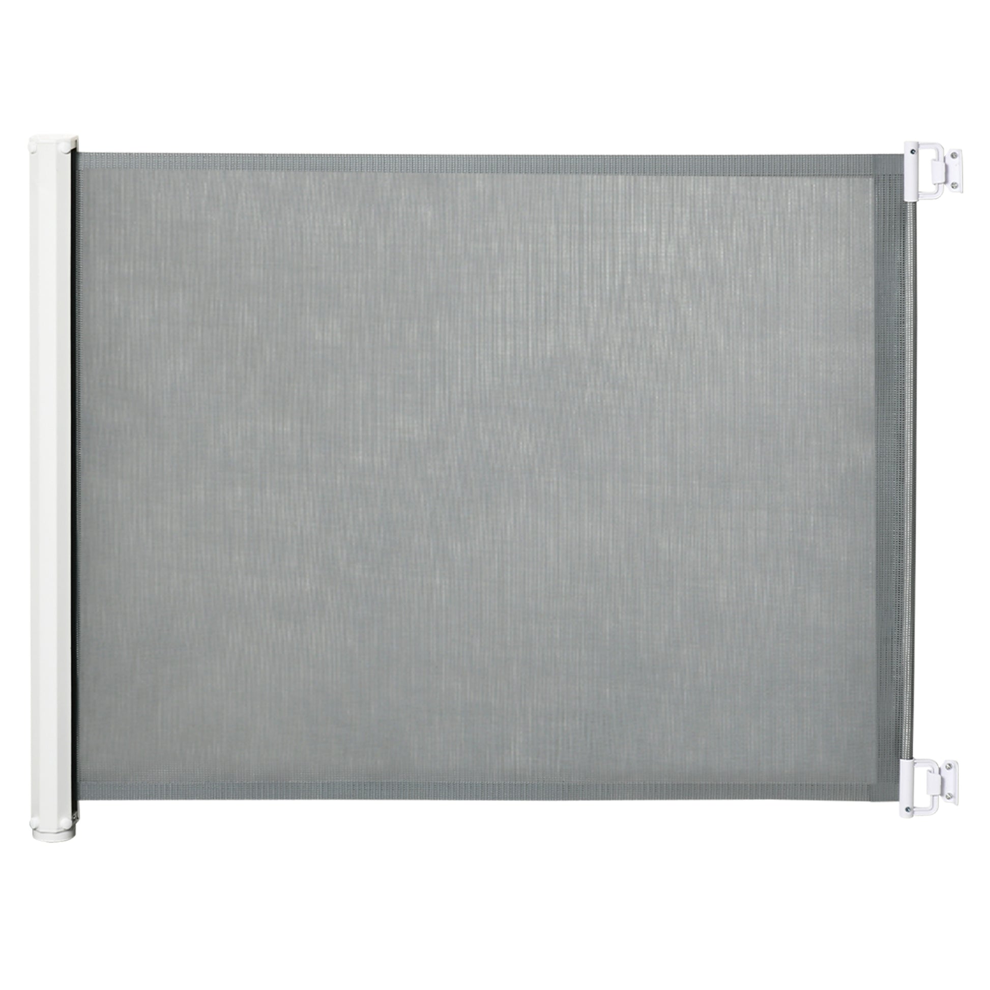 PawHut Retractable Pet Safety Gate, Folding Dog Barrier, Grey