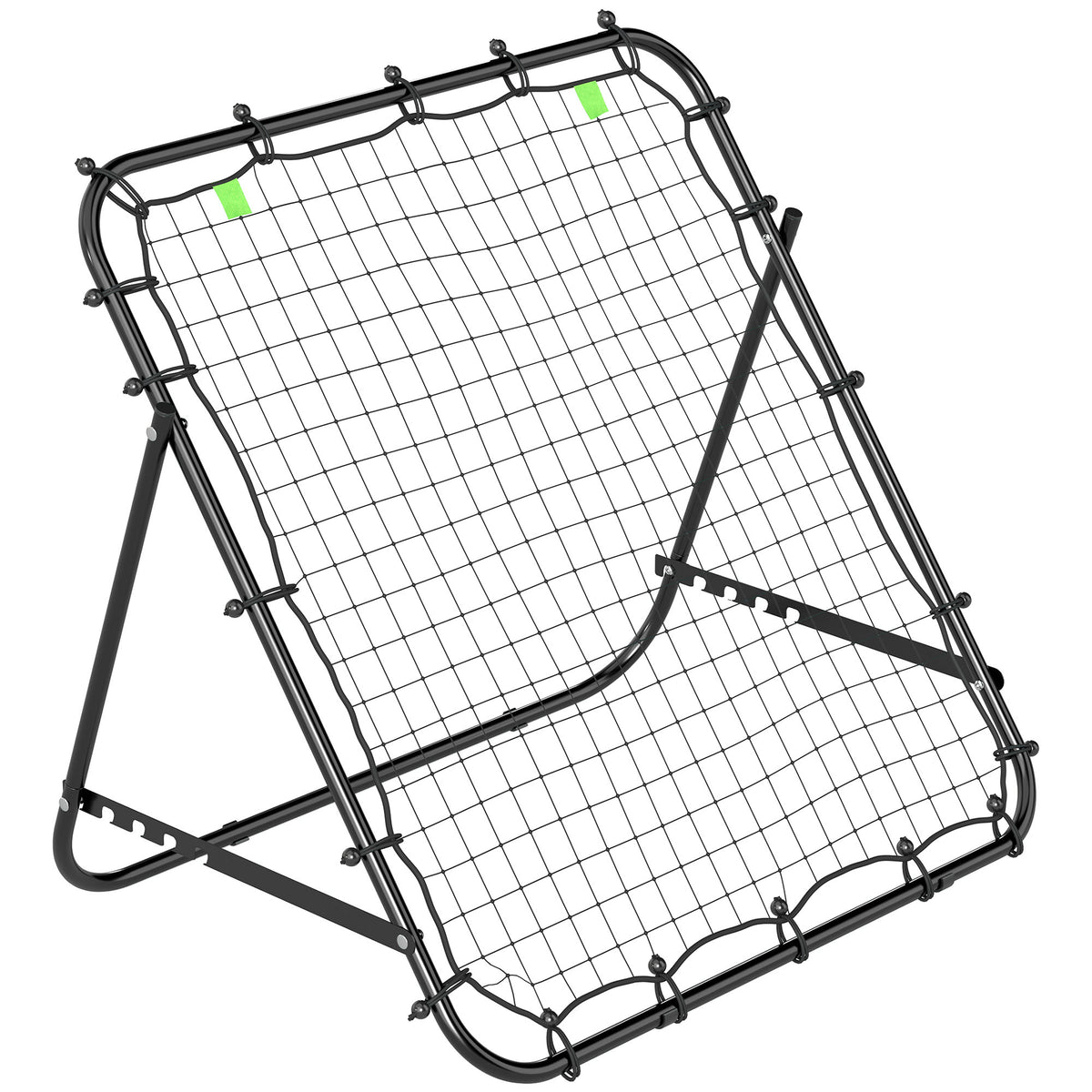 HOMCOM Adjustable Rebounder Net Kickback Target Goal for Teens Adults Training, Black Default Title