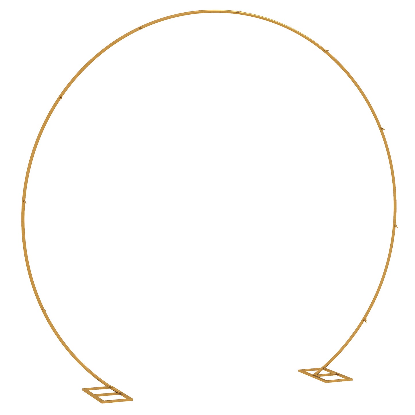 Outsunny 280cm Gold Backdrop Stand, Round Metal Wedding Arch for Birthday Party, Bridal Shower, Graduation, Ceremony Default Title