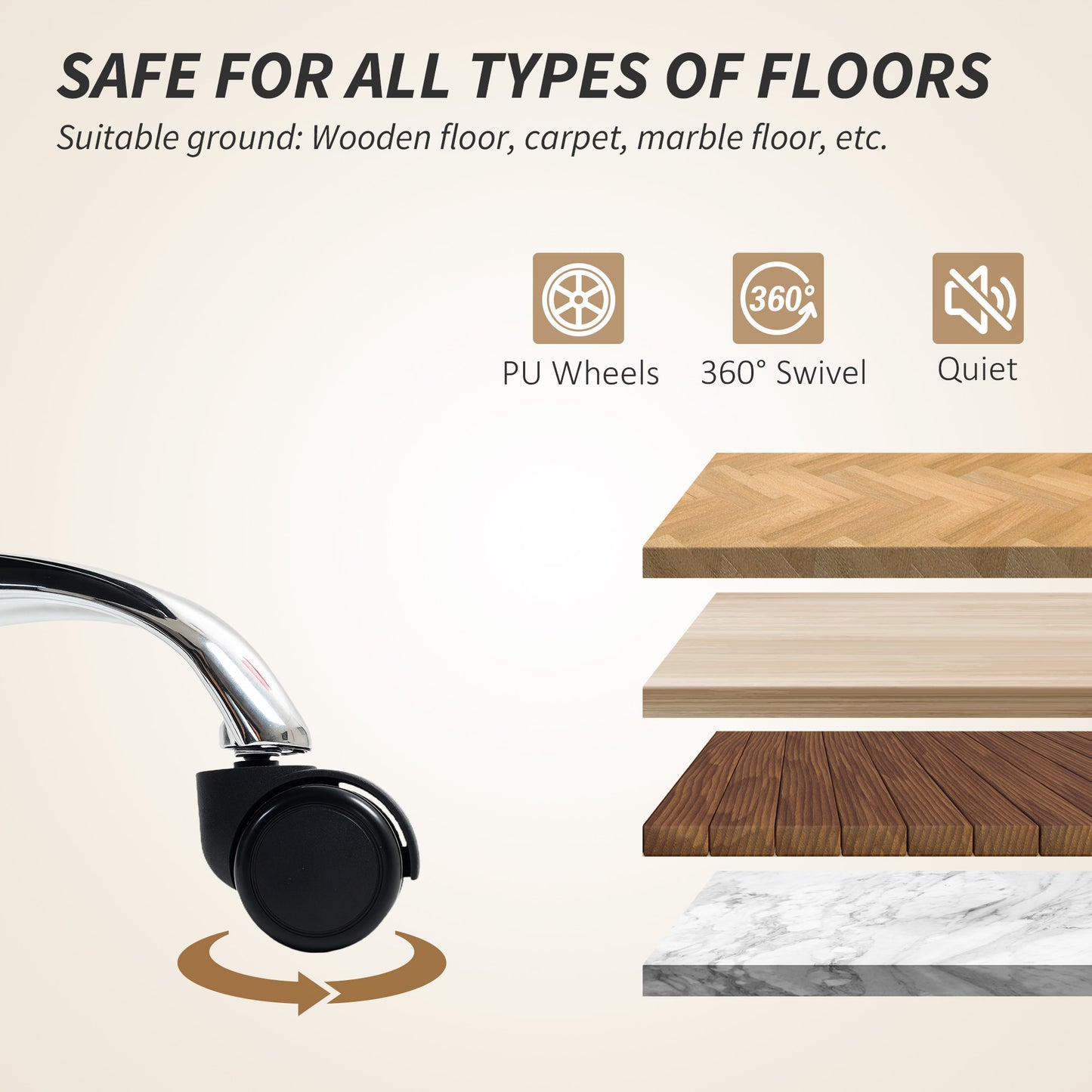 HOMCOM 155Â° Reclining Faux Leather Swivel Office Chair - Brown