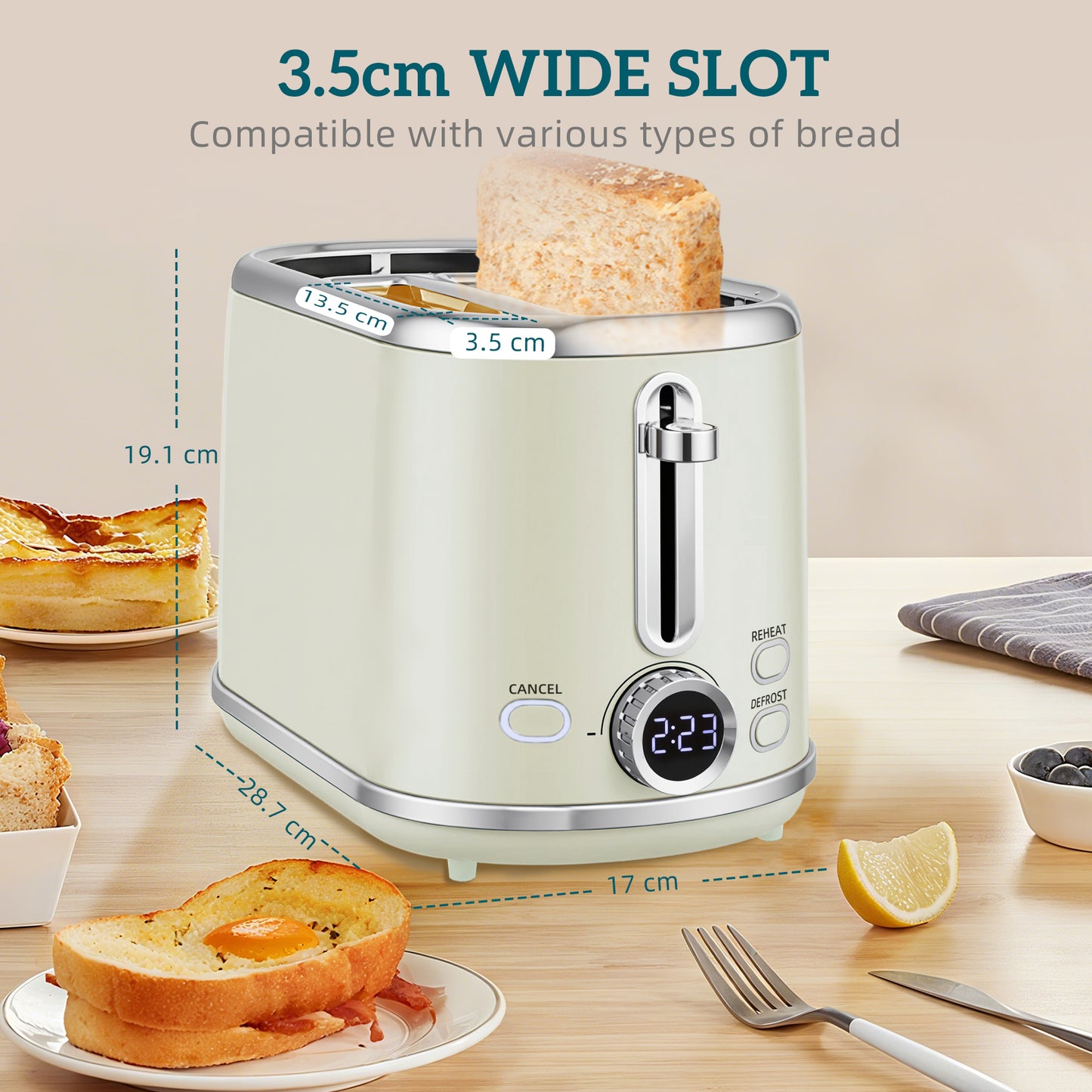 HOMCOM Polished Retro 40-100Â°C Kettle and Toaster Set - Grey