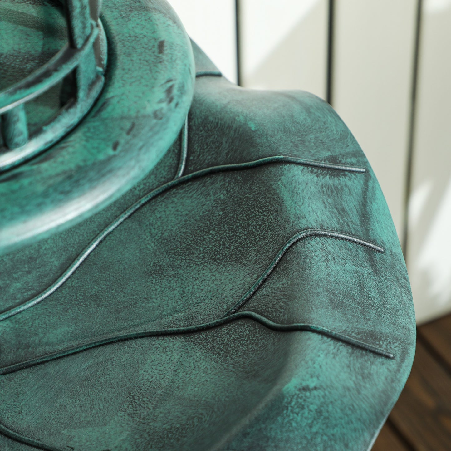 Outsunny 3-in-1 Garden Bird Bath, Freestanding Birdbath with Large Water Basin, Underneath Flower Planter, Î¦50 x 113 cm, Green