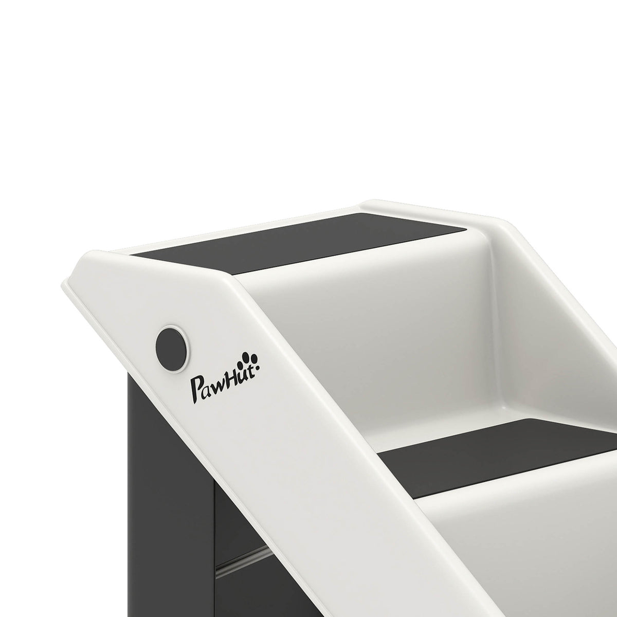 PawHut Foldable Dog Steps, Lightweight Portable Pet Stairs with 3 Non-Slip Steps for Beds or Sofas, Cream White