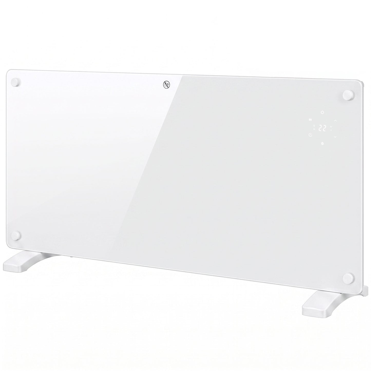 HOMCOM Smart Panel Heater Wall Mounted Freestanding, Electric Heater with Weekly Timer, Open Window & Anti-Frost, 2000W, White