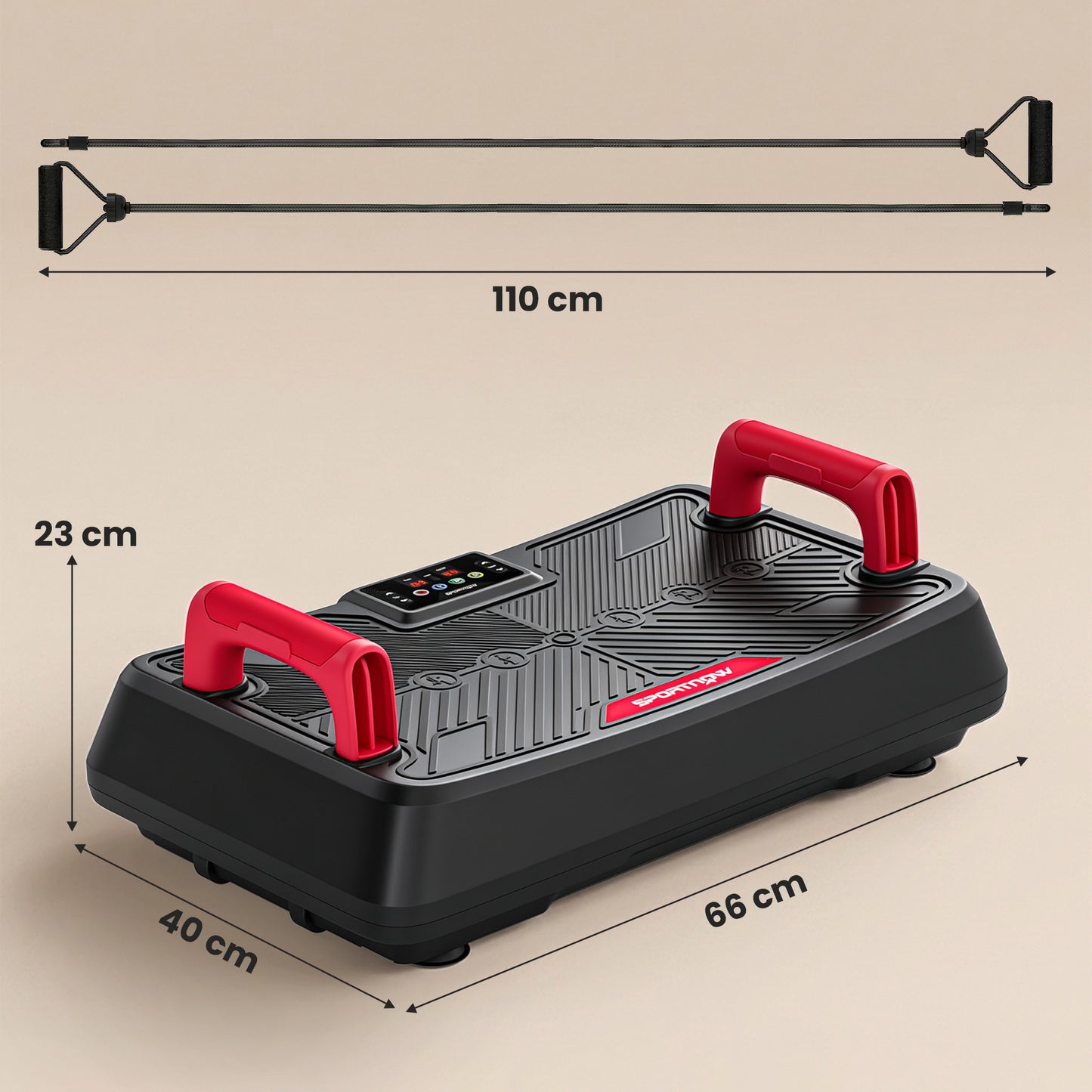 SPORTNOW Vibration Plate Exercise Machine with 99 Speed Levels, 3 Programs, Quiet Vibrating Plate with Resistance Bands
