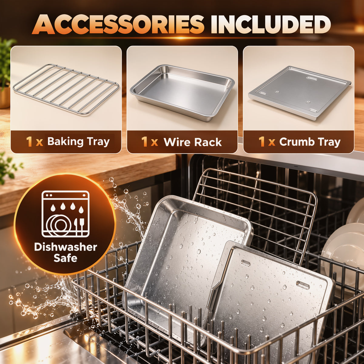 HOMCOM Mini Oven, 15 L Electric Oven and Grill w/ 60-230â„ƒ Adjustable Temperature, 60 Minute Timer, Includes Baking Tray, Black