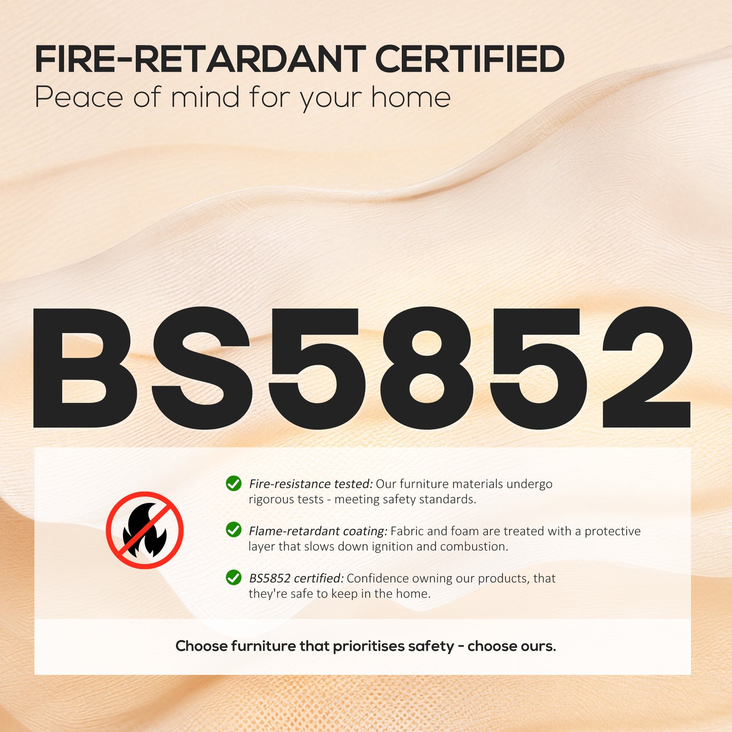 HOMCOM Snow Flannel Office Chair - Beige