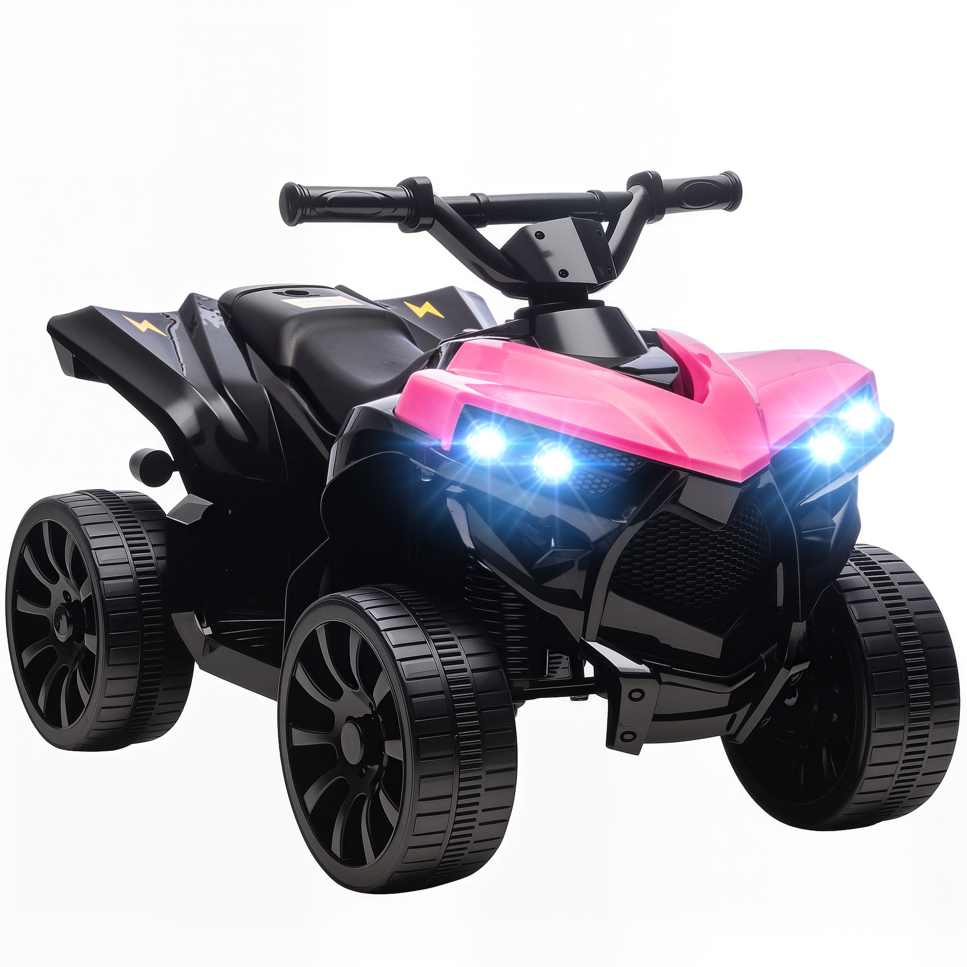 AIYAPLAY 6V Kids ATV, 4 Wheeler Electric Ride on Car with Music and LED Headlights, for Ages 3-6 Years Boys and Girls, Pink Default Title