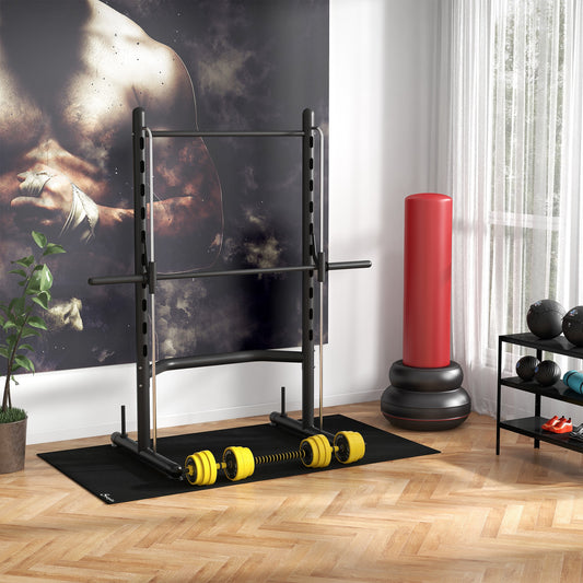 HOMCOM 25KG Dumbbell & Barbell  Adjustable Set Plate Bar Clamp Rod Home Gym Sports Area Exercise Ergonomic