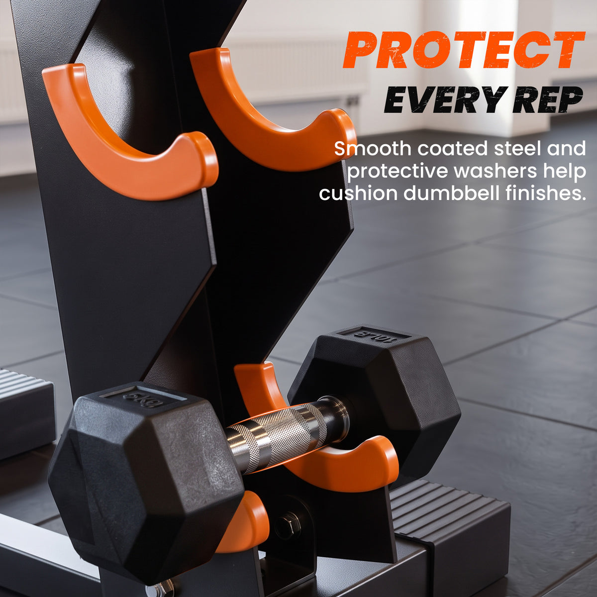 SPORTNOW 5-Tier Dumbbell Rack, A-Frame Weight Stand with Protective Washers, Non-Slip Feet, Space-Saving Storage for Home Gym