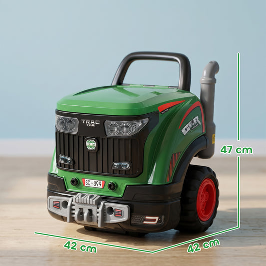 AIYAPLAY Kids Truck Engine Toy, Toy Steering Wheel with Spray, Lights and Sounds, Educational Gifts for 3-6 Years, Green