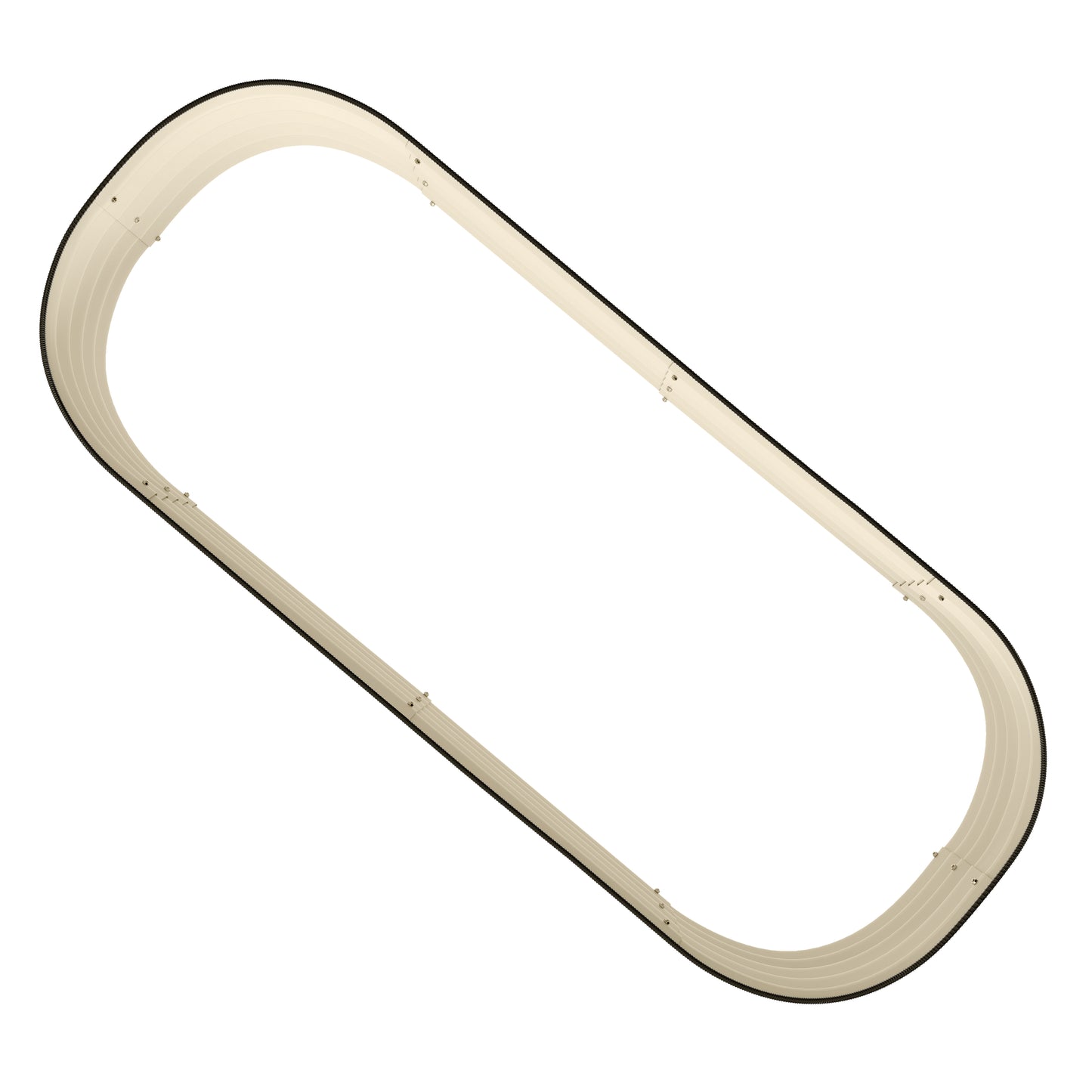 Outsunny Galvanised Raised Garden Bed, Metal Planter Box with Safety Edging, for Flowers, Herbs, Succulents, Cream White