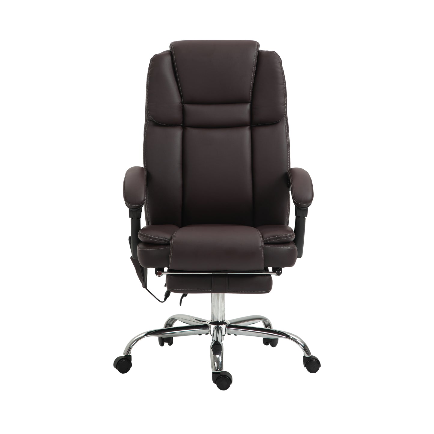 Vinsetto Six Point Vibrating Massage Office Chair - Dark Brown Default Title