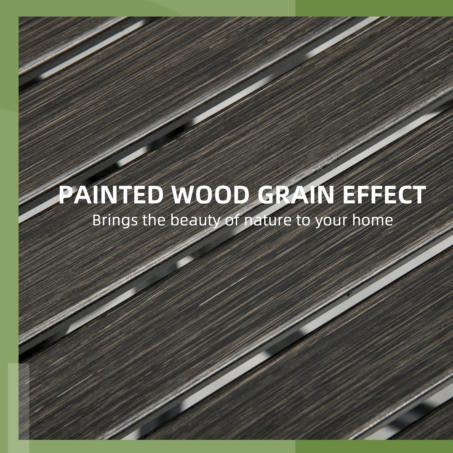 Outsunny 66cm Galvanised Steel Garden Table - Grey