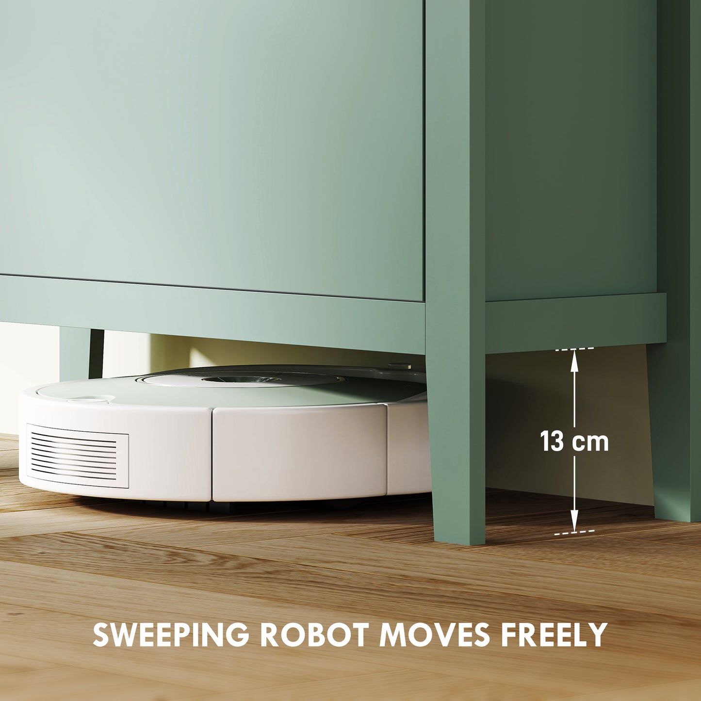 HOMCOM Modern Two-Drawer Shoe Cabinet - Green