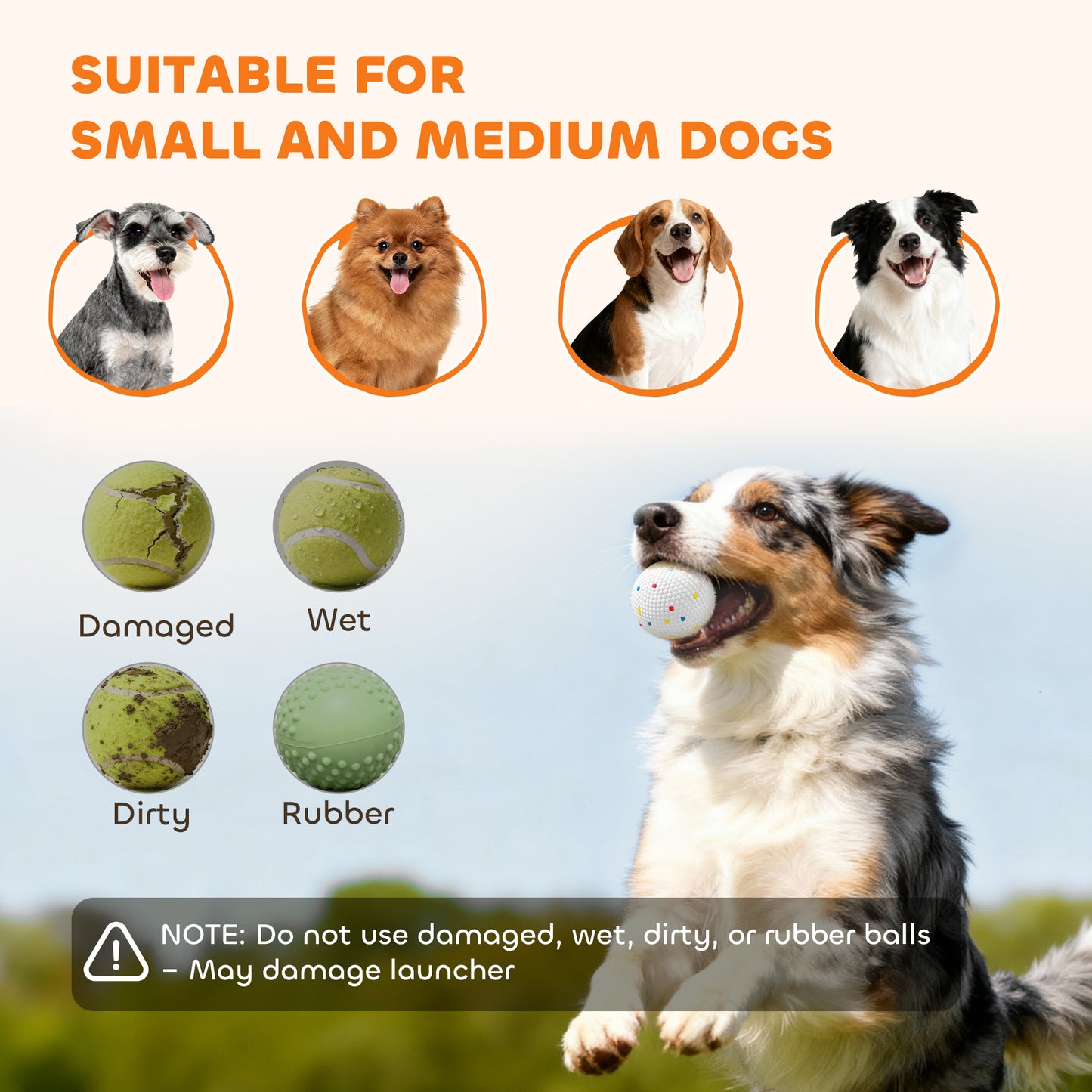 PawHut Automatic Dog Ball Launcher with 5 ETPU Balls 2.3", 3 Distance Settings 20/33/46ft, Green