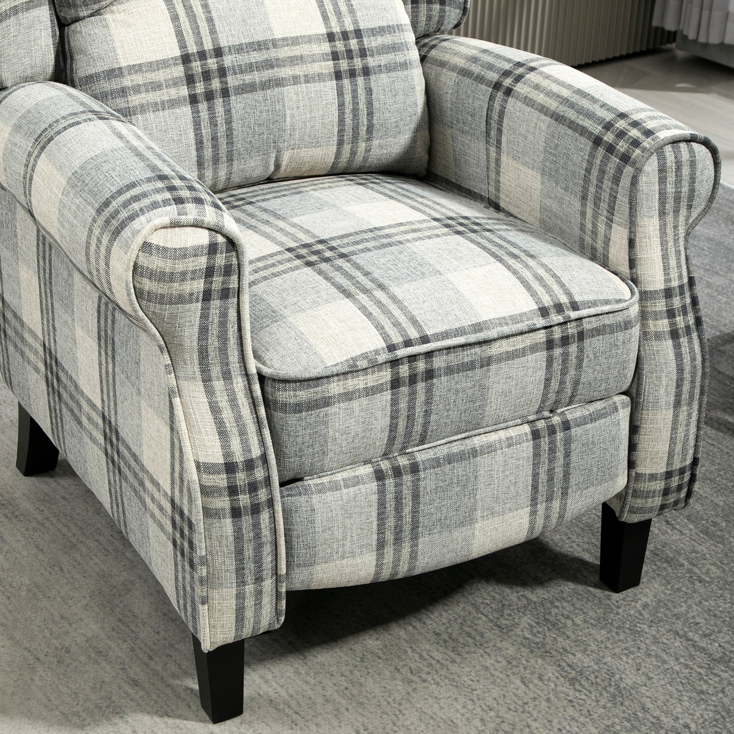 HOMCOM 160Â° Reclining Armchair, with Footrest - Grey