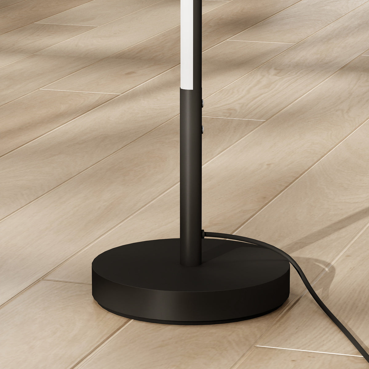 HOMCOM Corner Lamp Set of 2, 1450 lm LED Floor Lamp w/ 3-Level Brightness, Foot Switch, 3000K, Minimalist Corner Light, Black