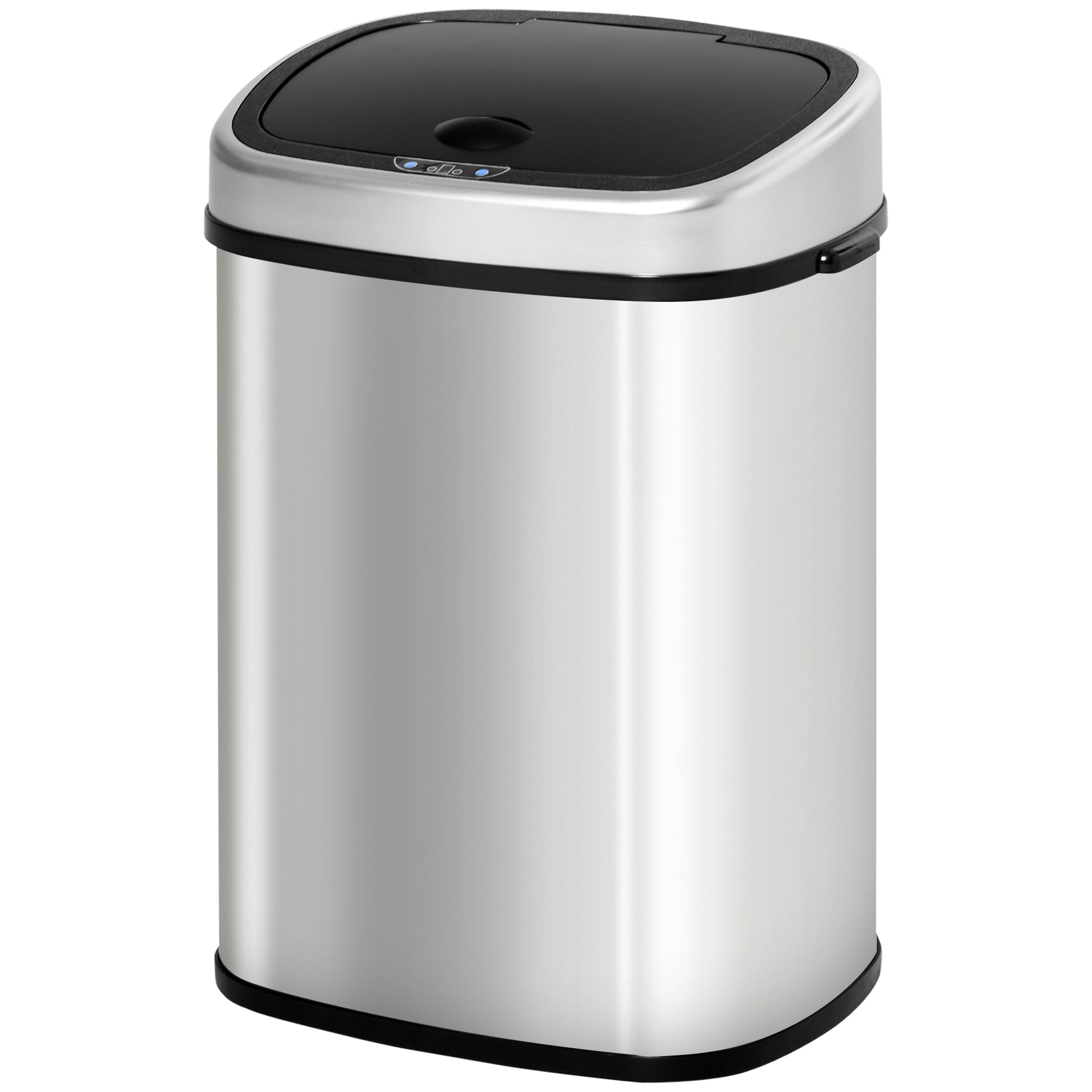 HOMCOM 58L Motion Sensor Bin, Automatic Touchless Rubbish Bin with Fingerprint Resistant Stainless Steel for Kitchen, Hygienic Gyms, Home Office Use, Silver Tone