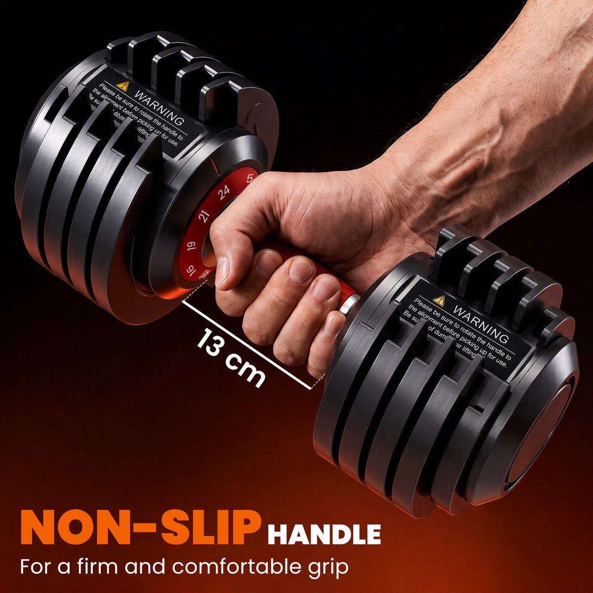 SPORTNOW 24kg Adjustable Dumbbell Set of 2, 10-in-1 Dumbbell Weights with Quick-Dial System, Safety Lock, Non-Slip Grip, Storage Tray, Space-Saving Free Weights for Home Gym Strength Training