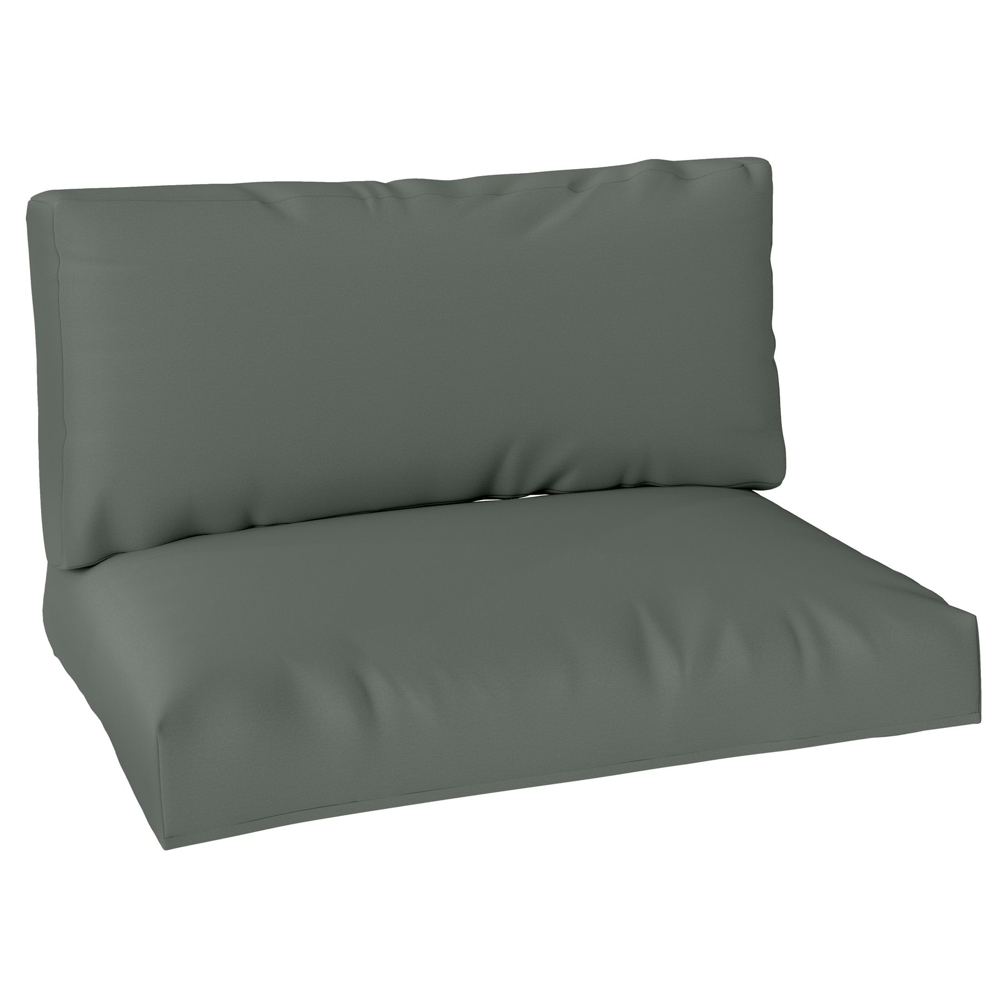 Outsunny Two Piece Seat Pallet and Back Cushions - Charcoal Grey Default Title