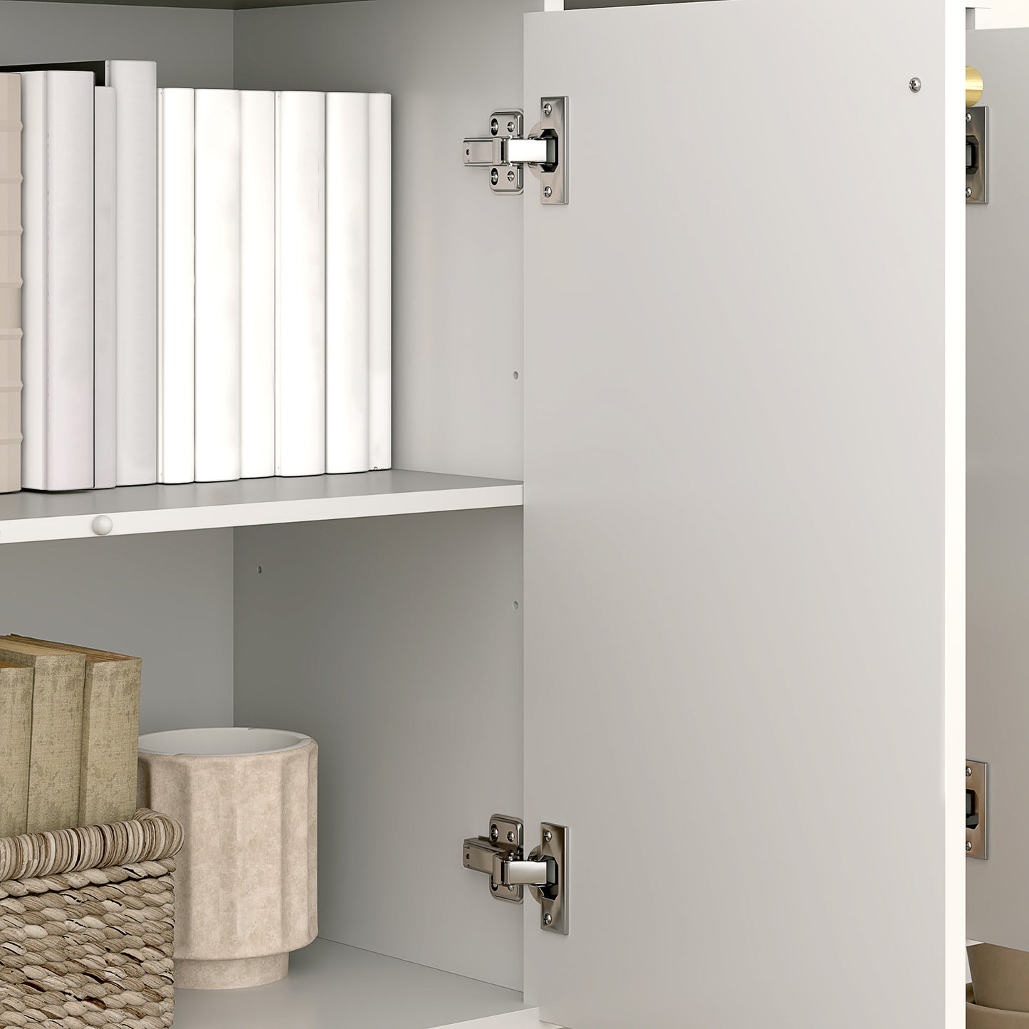 HOMCOM 3-Door Sideboard Storage Cabinet - White