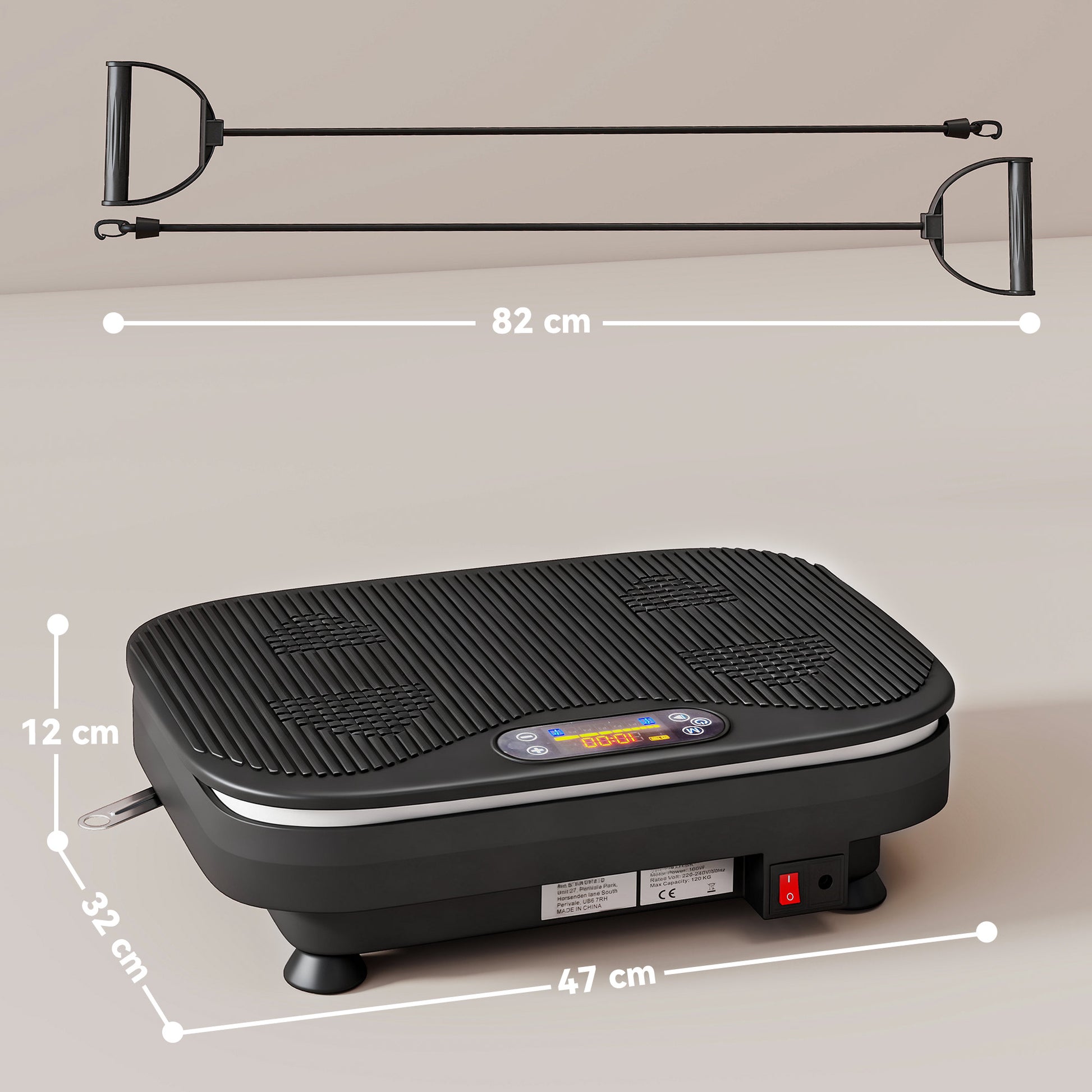 SPORTNOW Vibration Plate Exercise Machine with Cool Lights, 99 Speed Levels