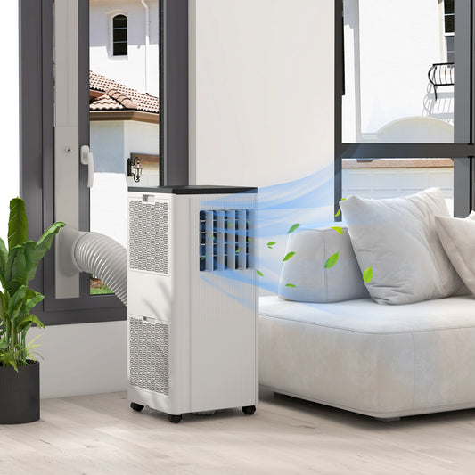 HOMCOM 9,000 BTU App-Controlled Mobile Air Conditioner, 20mÂ² Radius - White