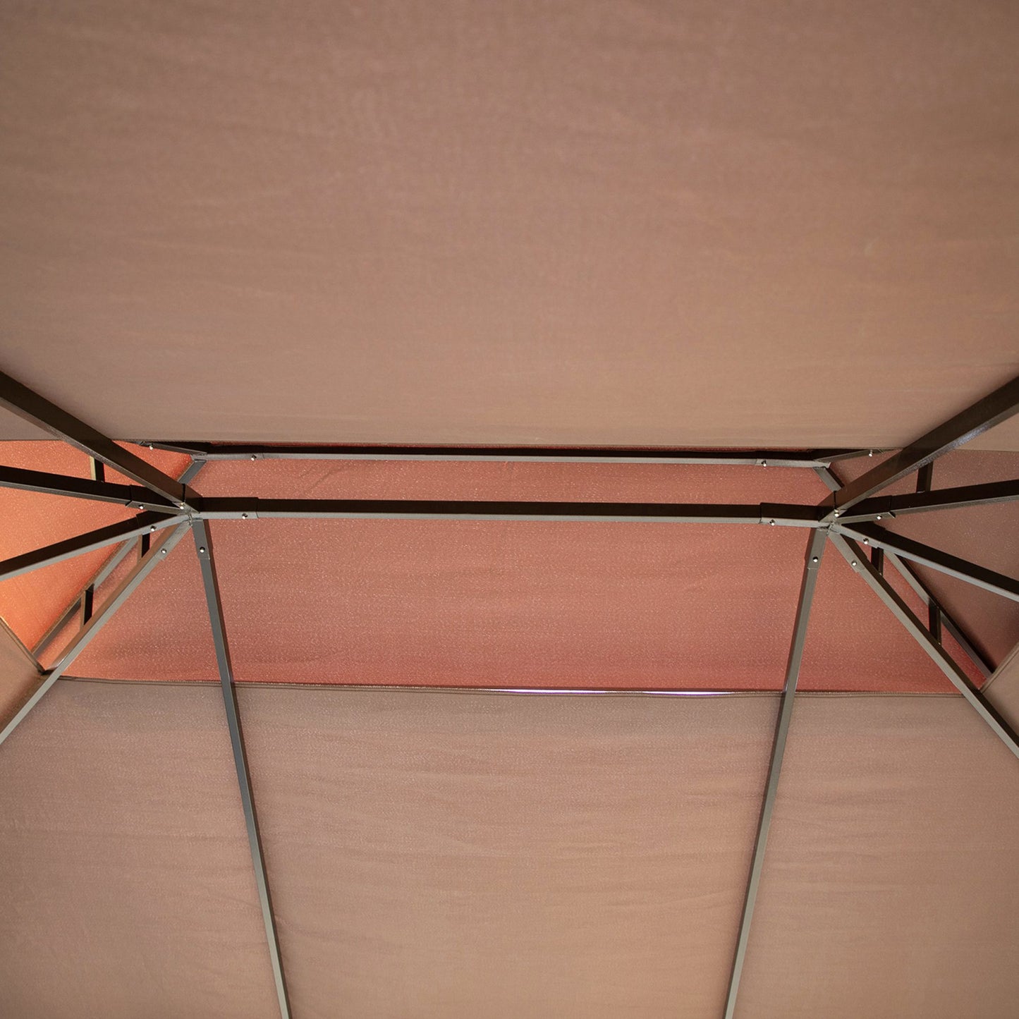 Outsunny 3 x 4m Aluminium GardenÂ Gazebo, Marquee Canopy Shelter Pavilion Party Tent with Nets and Curtains for Garden and Deck, Coffee