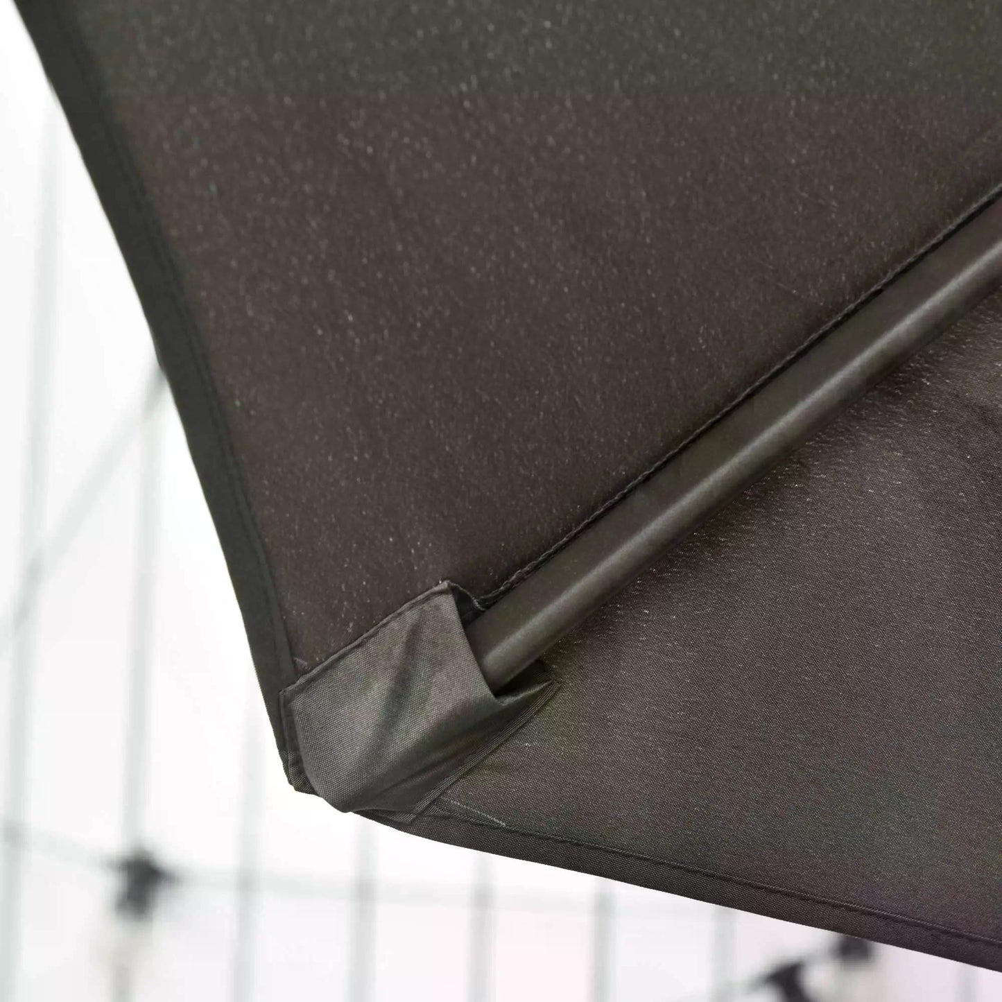 Outsunny 3(m) Offset Parasol Cantilever Hanging Umbrella 360Â° Rotation w/ Base Dark Grey