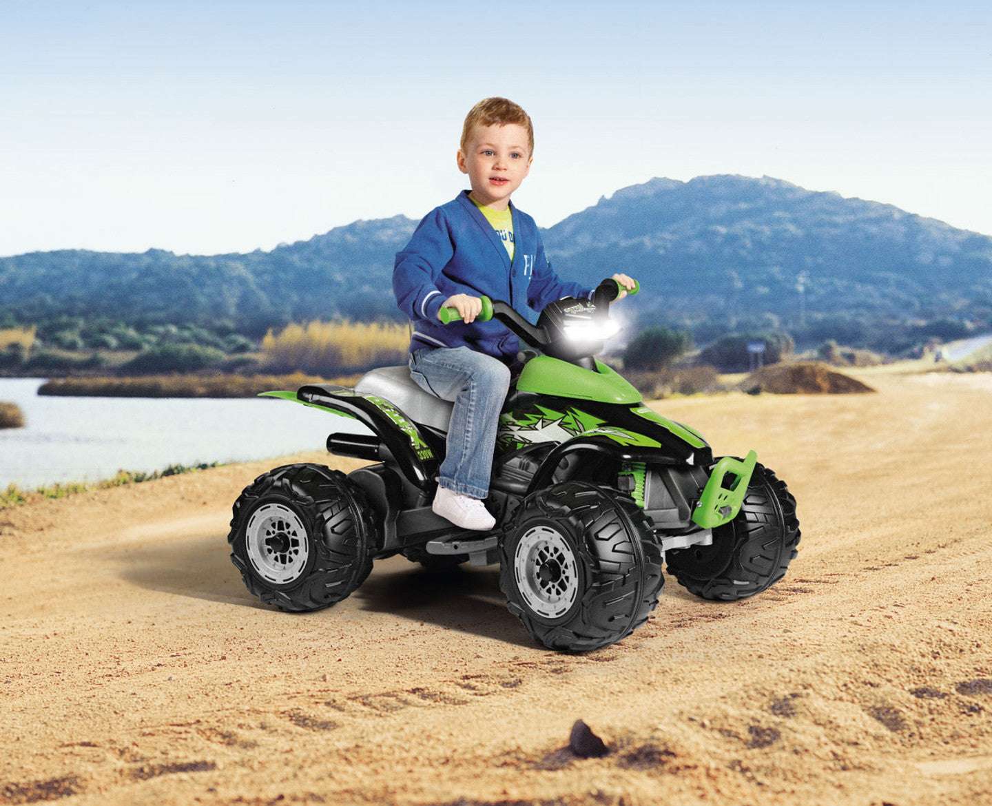 Peg Perego Corral T-Rex 330W Green 12V Electric Ride On Quad