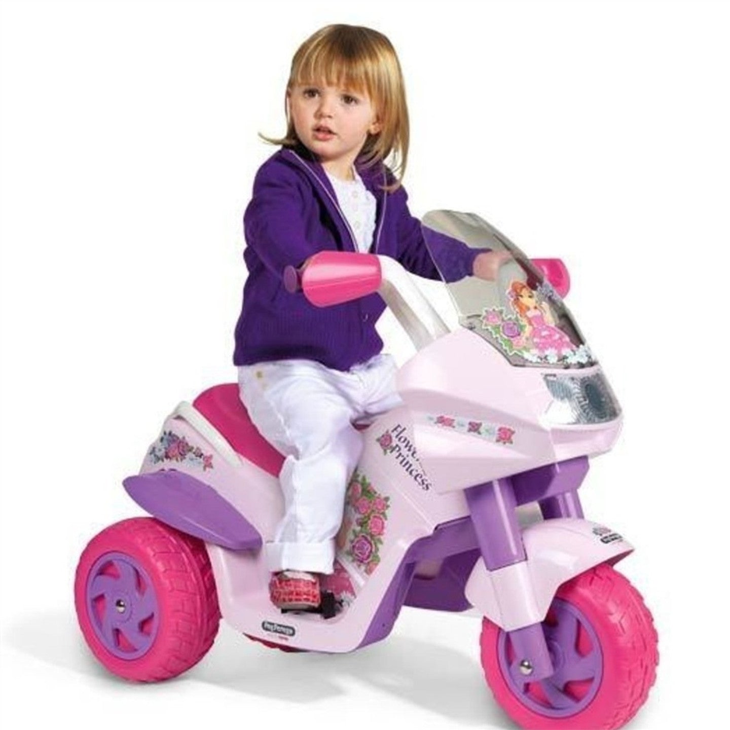 Peg Perego Flower Princess 6V Electric Ride On Motorbike