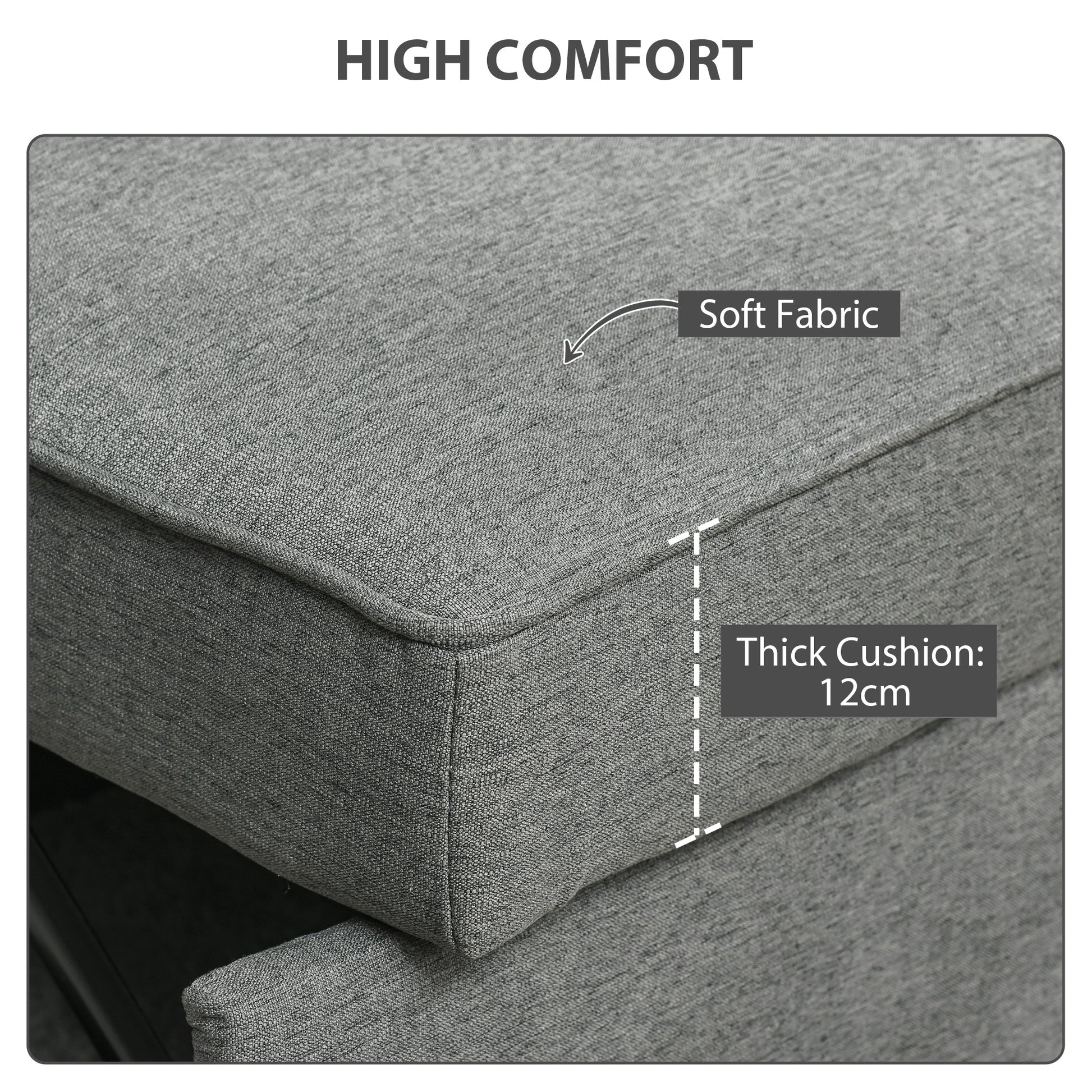 HOMCOM Double Sofa Bed Click Clack Sofa Bed Pull Out Bed with Adjustable Backrest for Living Room and Bedroom Grey