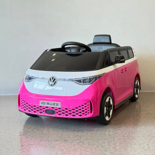 Officially Licensed Volkswagen ID Buzz Pink 12v Kids Electric Ride On with Parent Remote