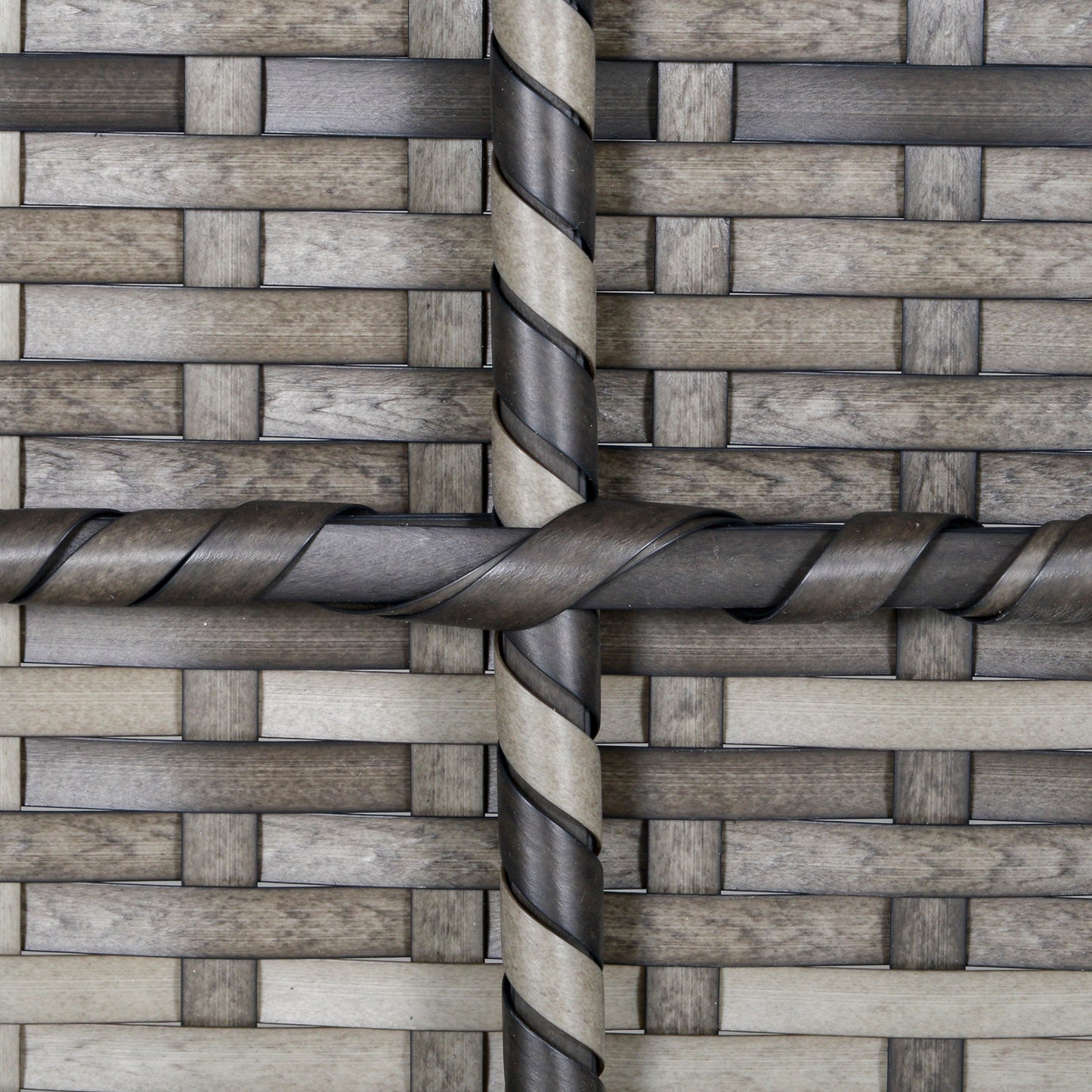 Outsunny Outdoor PE Rattan Corner Sofa, Garden Wicker Furniture Single Sofa Chair w/ Cushions, Deep Grey