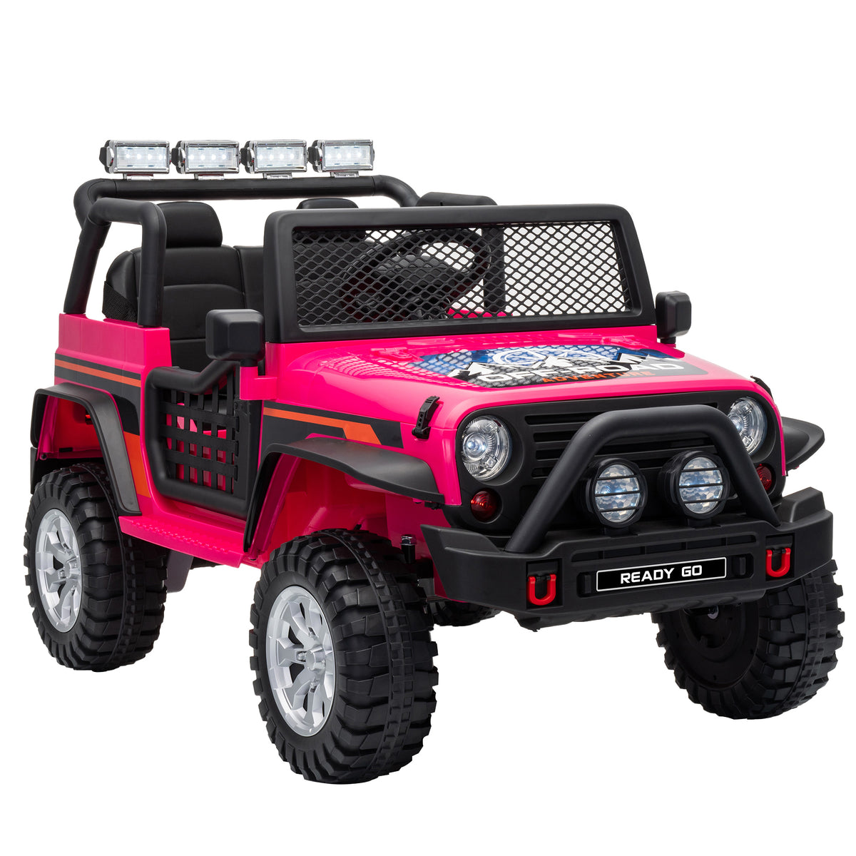 AIYAPLAY 12V Kids Electric Ride on Car with 2 Motors, Remote Control, Soft Start, Four-Wheel Suspension, Seat Belt Default Title