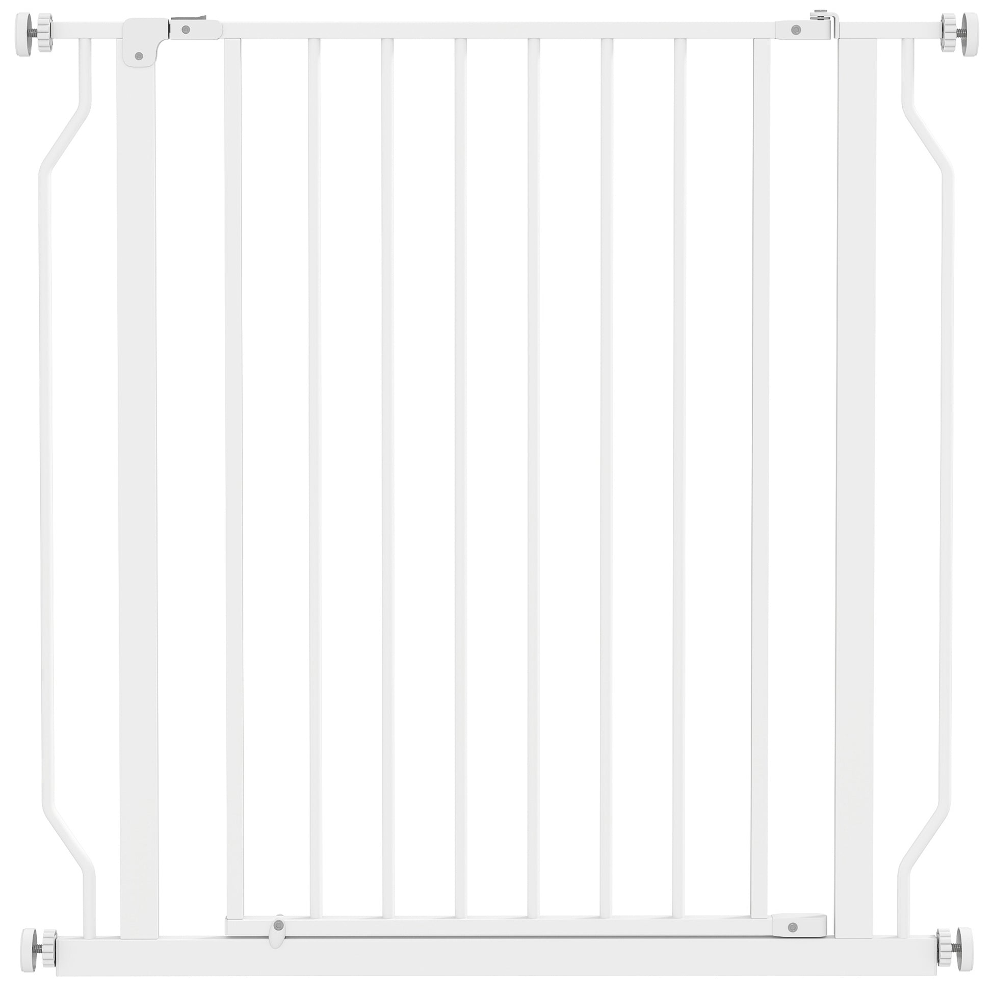 PawHut Extra Wide Dog Gate, with Door Pressure, for Doorways, Hallways, Staircases - White